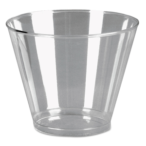 COMET PLASTIC TUMBLERS, 9 OZ, CLEAR, SQUAT, 500/CARTON by WNA