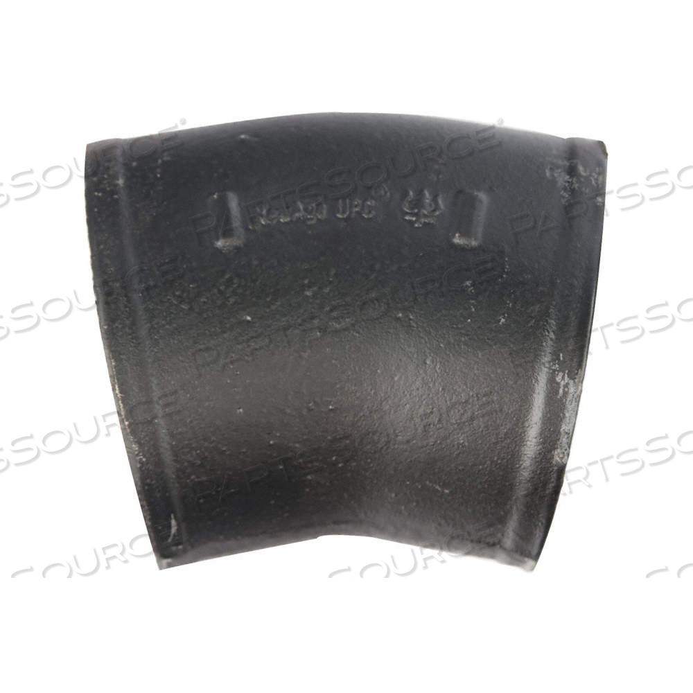 22.5° BEND, CAST IRON, 2 IN X 2 IN FITTING PIPE SIZE, SOCKET X SOCKET, 4 1/4 IN OVERALL LG by Approved Vendor