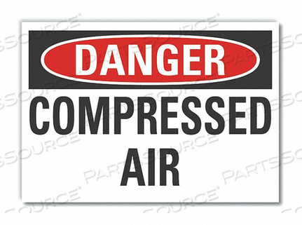 DANGER SIGN 10 W X 7 H 0.001 THICK by Lyle Signs Inc.