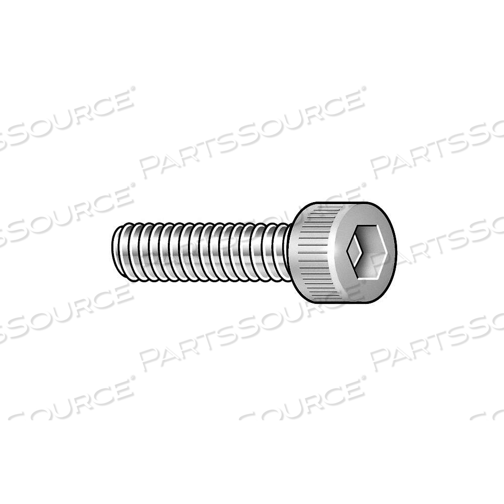 SOCKET HEAD CAP SCREW, #4-40 THREAD SIZE, 1/4 IN LG, STD, PLAIN, STEEL, 0.112 IN HEAD HT by Approved Vendor