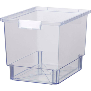 STANDARD WIDTH QUAD DEPTH STORAGE TOTE TRAY - 16-3/4"L X 12-5/16"W X 12"H CLEAR by Certwood