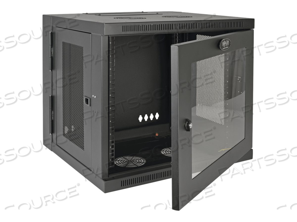 10U WALL MOUNT RACK ENCLOSURE CLEAR ACRYLIC DOOR, HINGED BACK by Tripp Lite