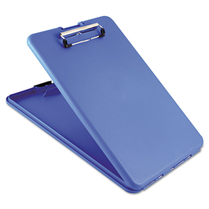 SLIMMATE STORAGE CLIPBOARD, 0.5" CLIP CAPACITY, HOLDS 8.5 X 11 SHEETS, BLUE by Saunders