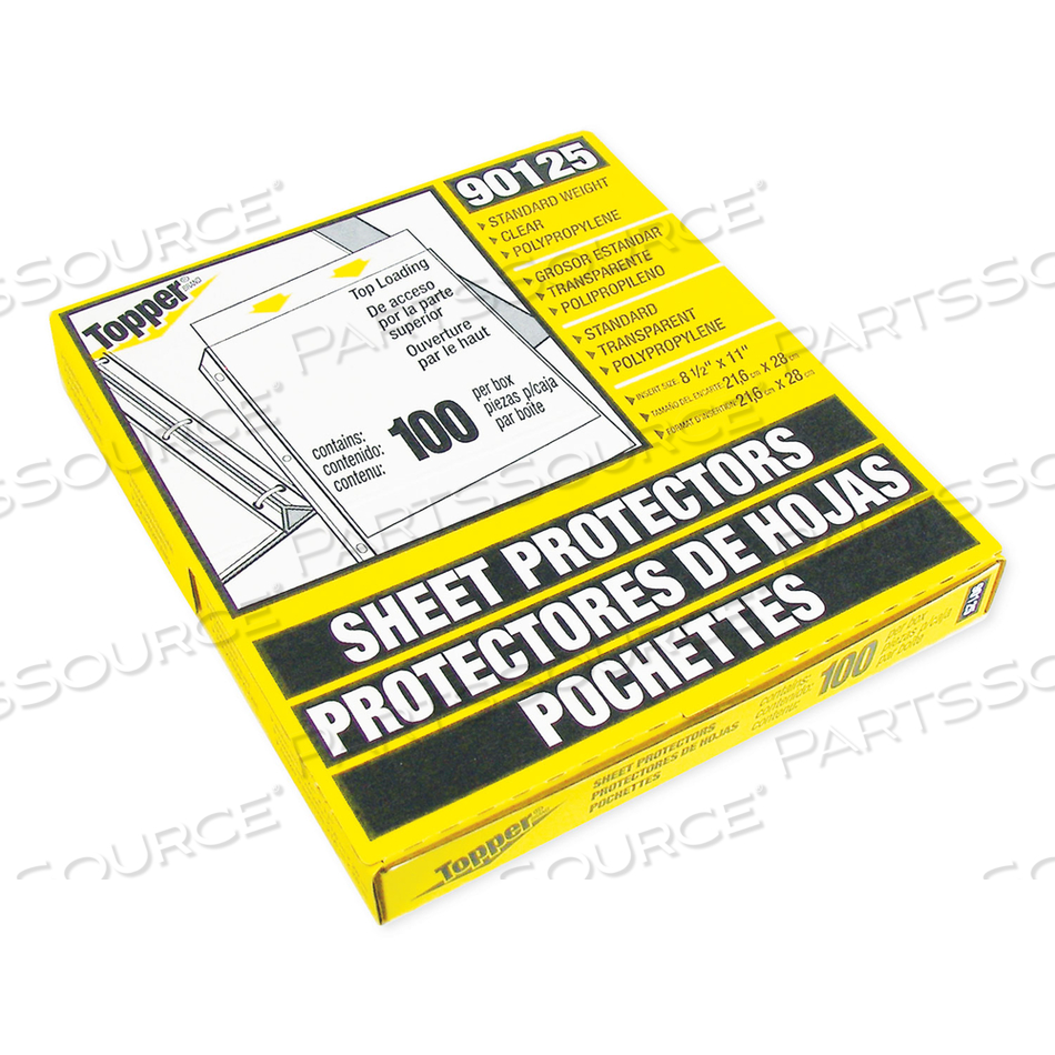 TOP-LOAD POLYPROPYLENE SHEET PROTECTORS, STANDARD, LETTER, CLEAR, 2" by C-Line