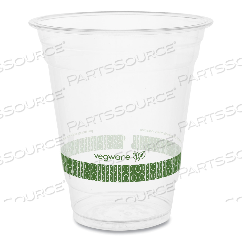 96-SERIES COLD CUP, 12 OZ, CLEAR/GREEN by Vegware 96-SERIES COLD CUP, 12 OZ, CLEAR/GREEN by Vegware