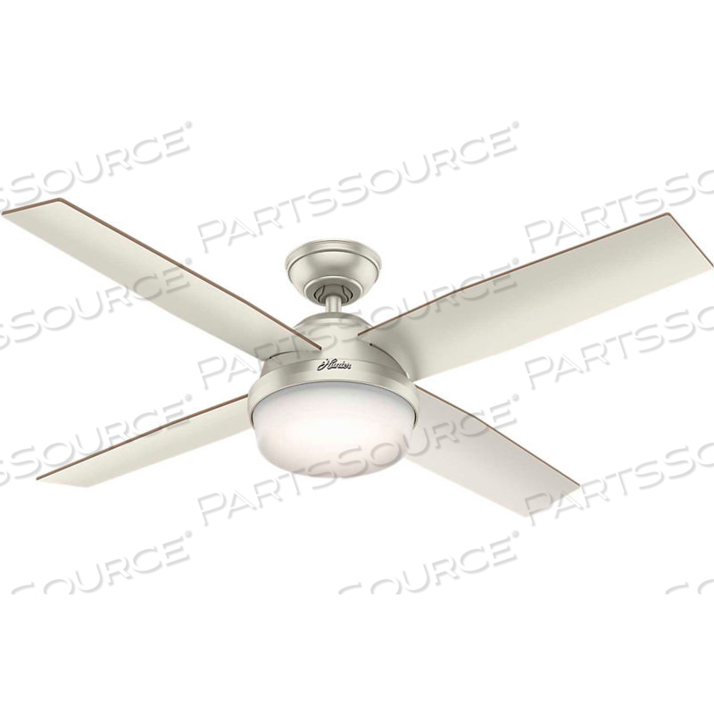 52" DEMPSEY DAMP CEILING FAN WITH LIGHT AND HANDHELD REMOTE - MATTE NICKEL by Hunter Fan Co. / Casablanca Fand Co. 52" DEMPSEY DAMP CEILING FAN WITH LIGHT AND HANDHELD REMOTE - MATTE NICKEL by Hunter Fan Co. / Casablanca Fand Co.