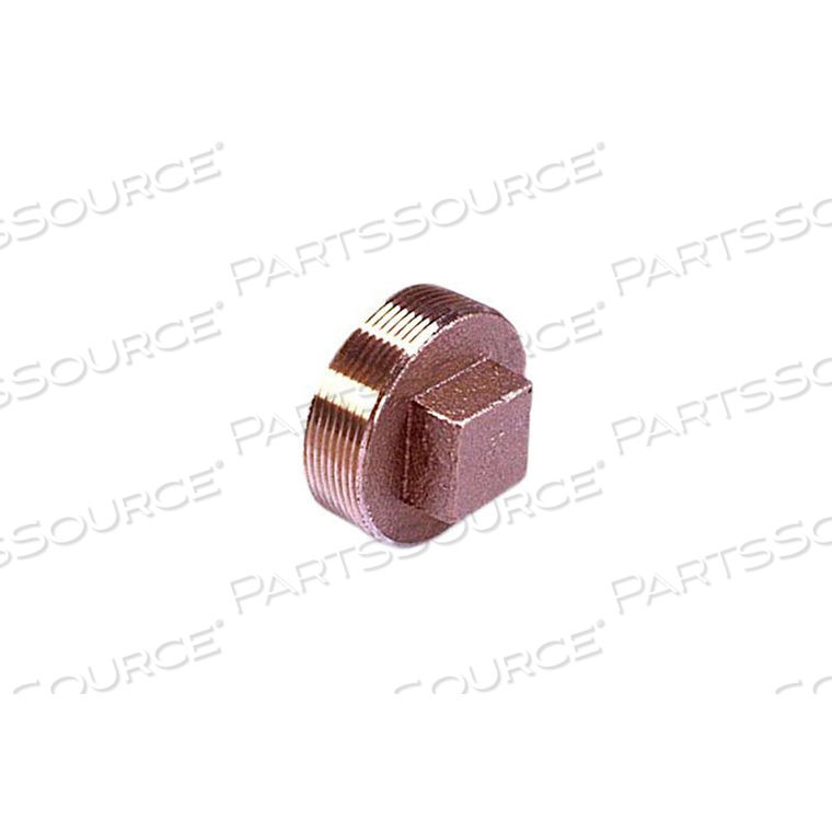 BRASS 125 LB LEAD FREE FITTING 1" SQUARE HEAD SOLID PLUG NPT FEMALE by Merit Brass Company
