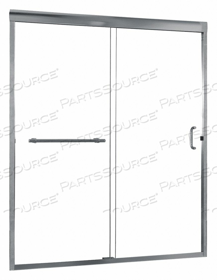 SHOWER DOOR ALUMINUM SILVER 48 X 72 SZ 