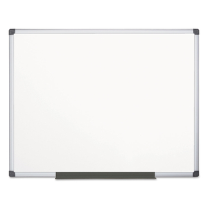 VALUE LACQUERED STEEL MAGNETIC DRY ERASE BOARD, 48 X 72, WHITE, ALUMINUM FRAME by MasterVision