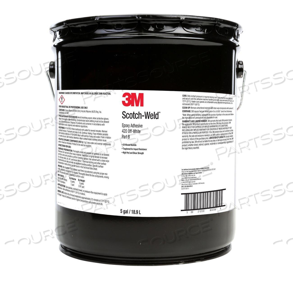 48011-58132 3M-WELD EPOXY ADHESIVE 420NS BLACK PART B,43 GALLON by 3M Consumer