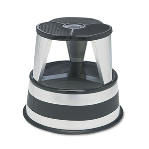 KIK-STEP STEEL STEP STOOL, 2-STEP, 350 LB CAPACITY, 16" DIAMETER X 14.25"H, SILVERTONE by Cramer KIK-STEP STEEL STEP STOOL, 2-STEP, 350 LB CAPACITY, 16" DIAMETER X 14.25"H, SILVERTONE by Cramer