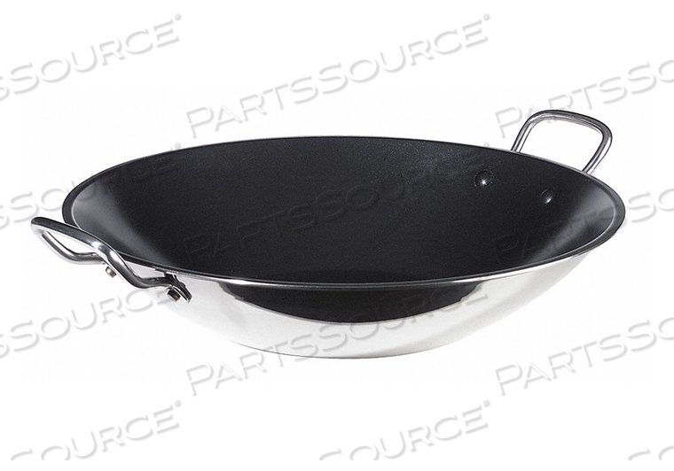 NON STICK WOK 4-1/4 QT SILVER by Vulcano