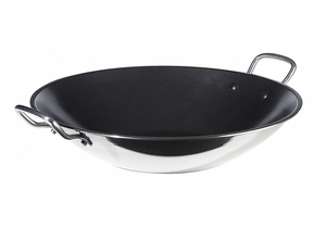 NON STICK WOK 4-1/4 QT SILVER by Vulcano