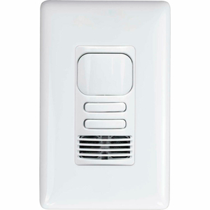 LIGHTHAWK PIR/ULTRASONIC 2-BUTTON WALL SWITCH OCCUPANCY SENSOR, DUAL RELAY, WHITE by Hubbell Power Systems