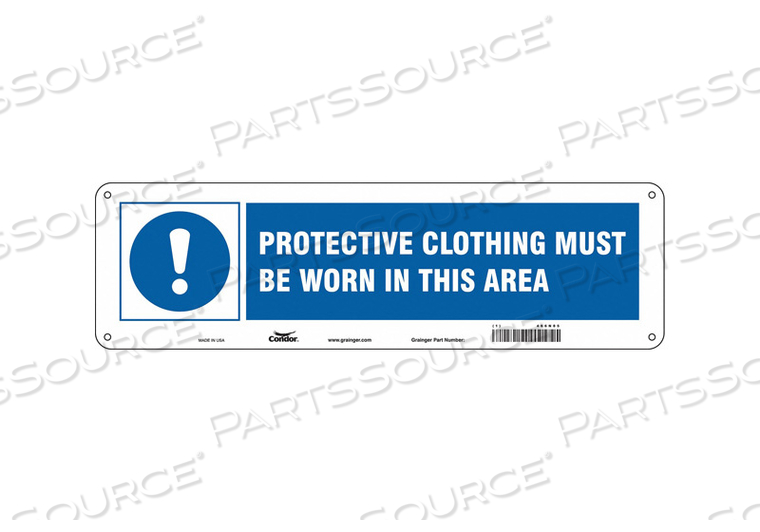 SAFETY SIGN 5 H 17 W PLASTIC 