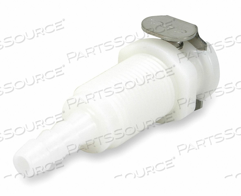 1/4 HOSE BARB VALVED PANEL MOUNT ACETAL COUPLING BODY by Colder Products Company