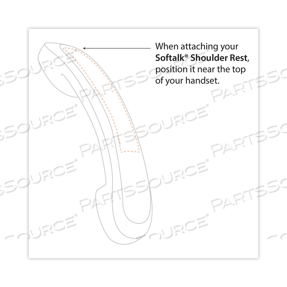 SOFTALK STANDARD TELEPHONE SHOULDER REST, 2.63 X 7.5 X 2.25, CHARCOAL 