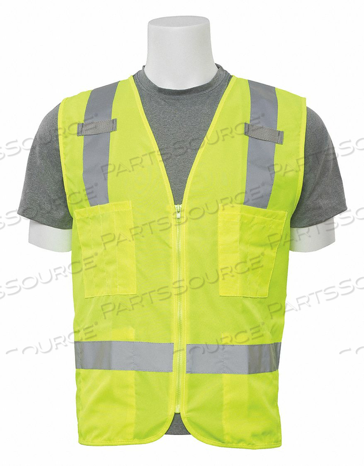 SAFETY VEST ZIPPER HI-VIZ LIME XL by ERB Safety