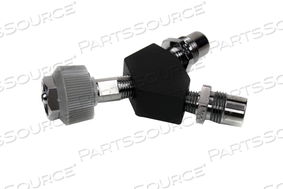 DISS Y-BLOCK, NUT FEMALE INLET X DISS DV OUTLETS by Bay Corporation