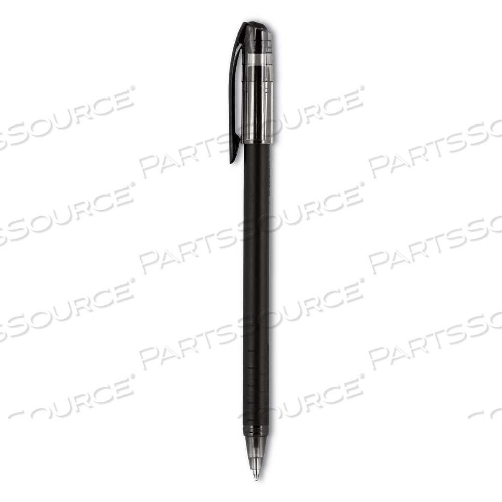 JETSTREAM 101 HYBRID GEL PEN, STICK, BOLD 1 MM, BLACK INK, BLACK BARREL by Uni-Ball
