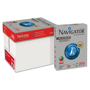 PLATINUM PAPER, 99 BRIGHT, 20 LB BOND WEIGHT, 8.5 X 11, WHITE, 500 SHEETS/REAM, 10 REAMS/CARTON by Navigator