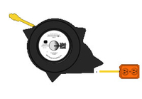 10FT 15A BREAKER DUAL DUPLEX RETRACTABLE 10 FT POWER CORD by APC Group / MedReel