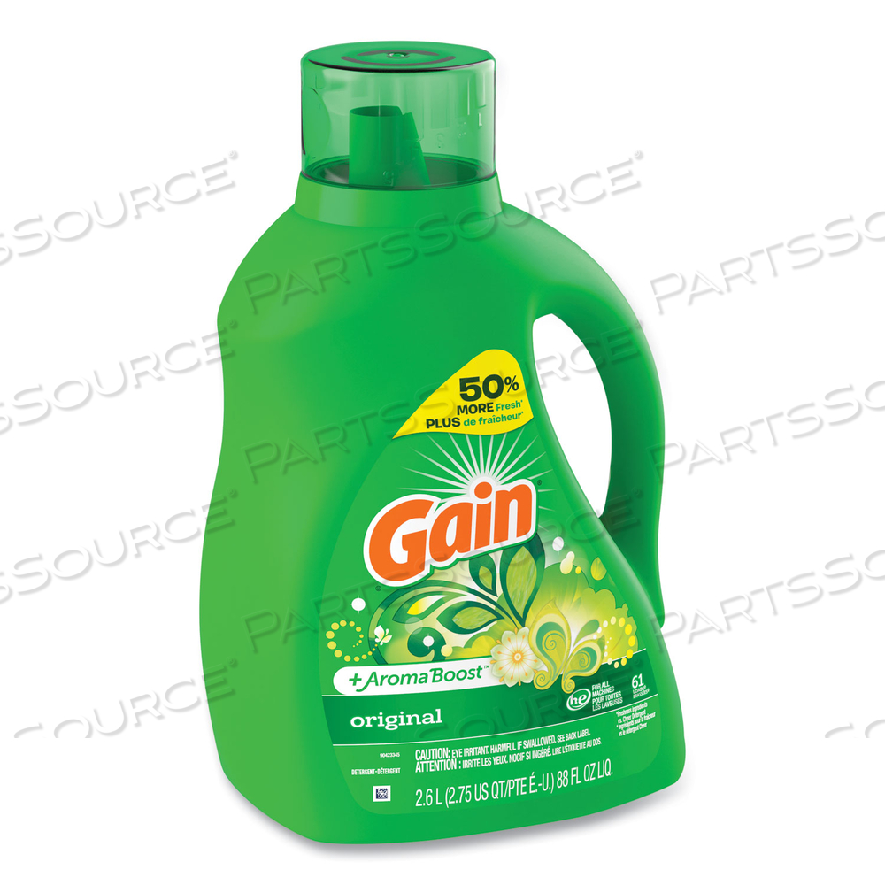 LIQUID LAUNDRY DETERGENT, GAIN ORIGINAL SCENT, 88 OZ POUR BOTTLE by Gain