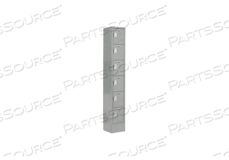 BOX LOCKER LOUVERED 1 WIDE 6 TIER GRAY by JT Eaton BOX LOCKER LOUVERED 1 WIDE 6 TIER GRAY by JT Eaton