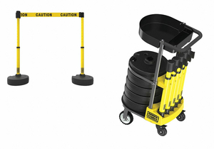 PLUS CART PKG W/TRAY  CAUTION BANNER by Banner Stakes