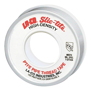 SLIC-TITE PTFE THREAD TAPES, 300 IN L X 3/4 IN W by La-Co SLIC-TITE PTFE THREAD TAPES, 300 IN L X 3/4 IN W by La-Co