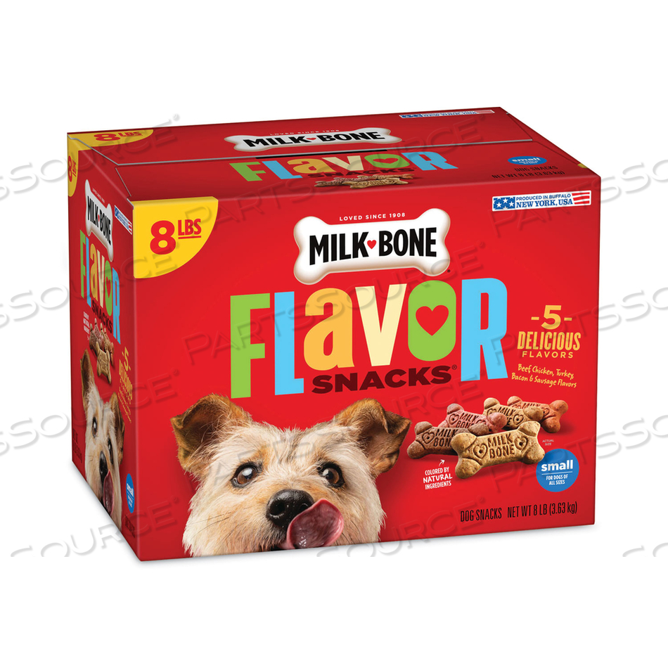 FLAVOR SNACKS DOG BISCUITS, 8 LB BOX 