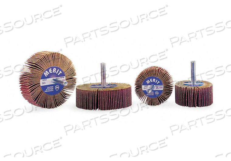 FLAP WHEEL AO 3X1/2X1/4 IN SHANK 60G by Merit
