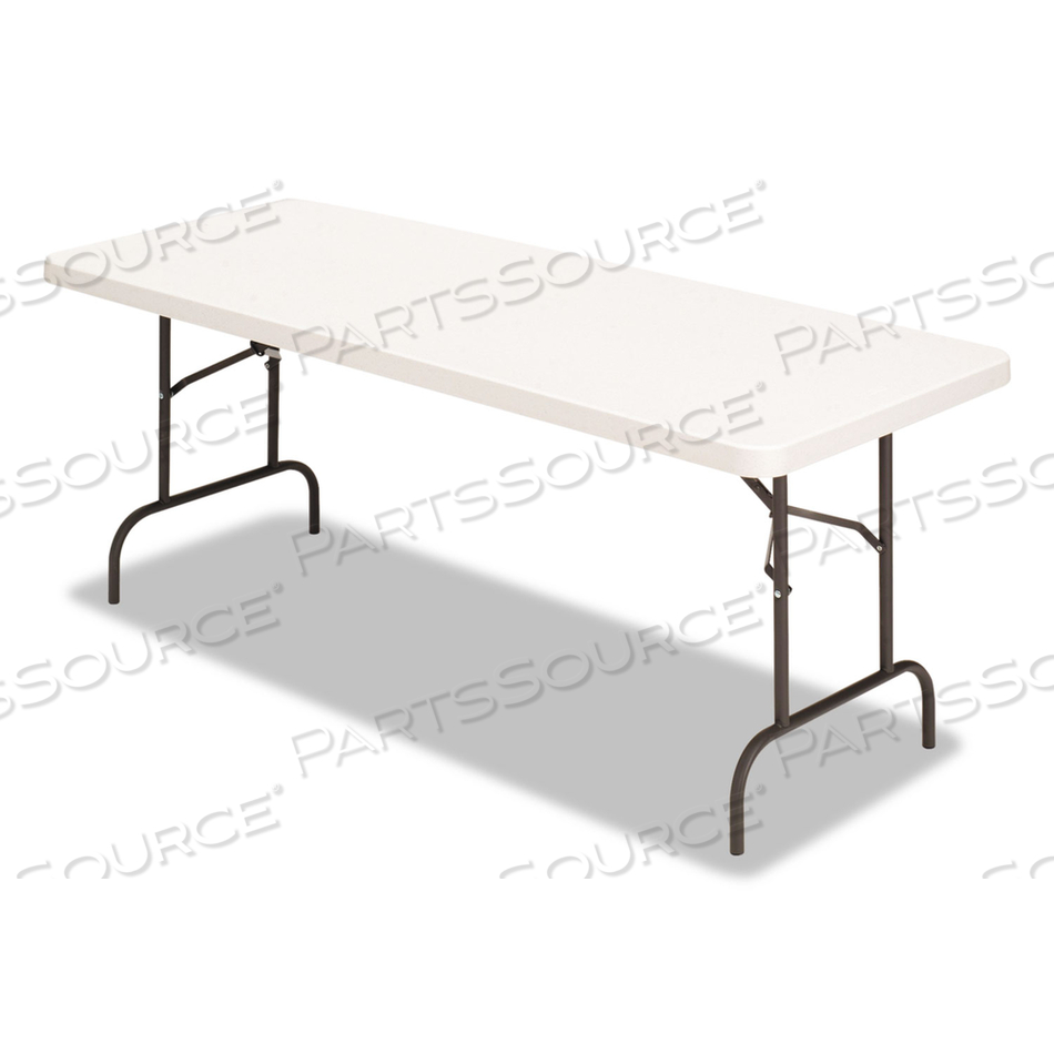 BANQUET FOLDING TABLE, RECTANGULAR, RADIUS EDGE, 60W X 30D X 29H, PLATINUM/CHARCOAL 