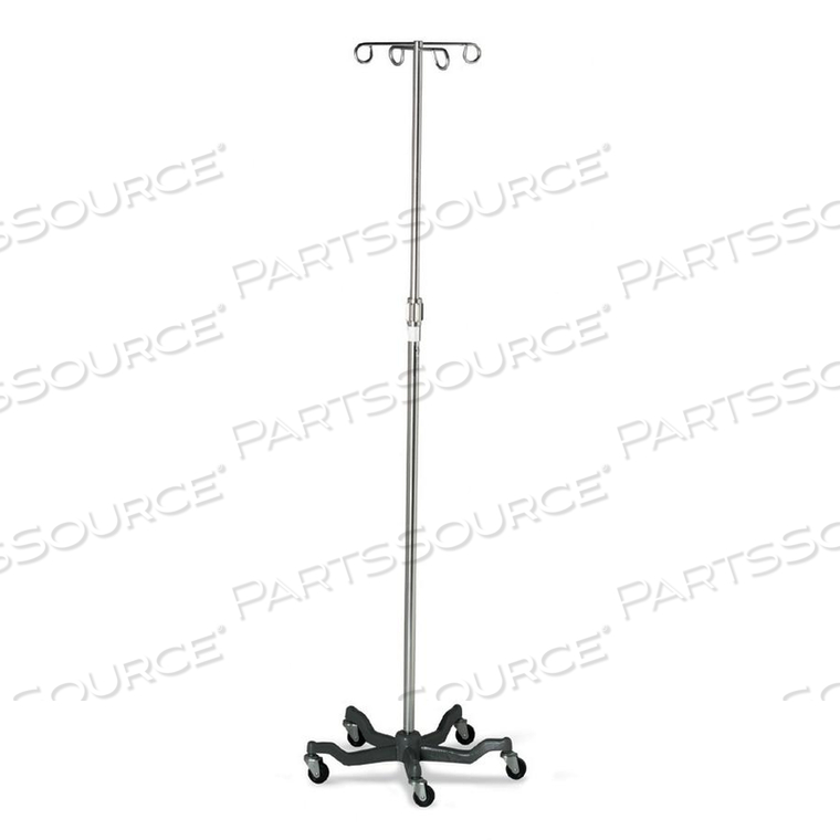 ALUMINUM 5-LEG IV POLE, 4 HOOKS, HEAVY-DUTY BASE by Medline Industries, Inc. ALUMINUM 5-LEG IV POLE, 4 HOOKS, HEAVY-DUTY BASE by Medline Industries, Inc.