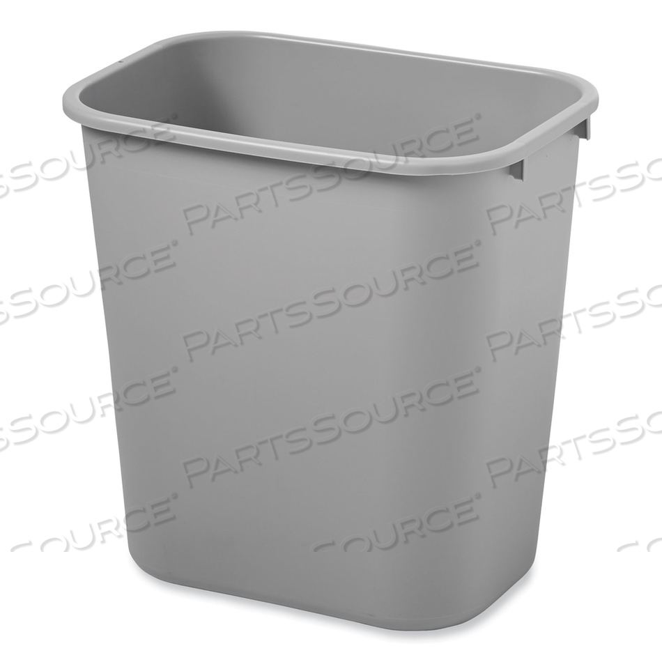 DESKSIDE PLASTIC WASTEBASKET, 7 GAL, PLASTIC, GRAY by Rubbermaid Medical Division DESKSIDE PLASTIC WASTEBASKET, 7 GAL, PLASTIC, GRAY by Rubbermaid Medical Division