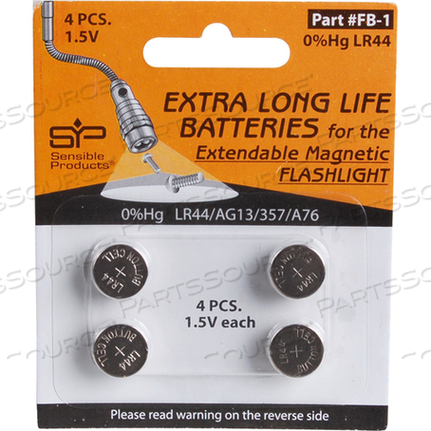 BATTERY 1.5 VOLT, LR44PK /4 by AllPoints Foodservice