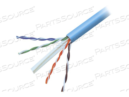 CAT6 SOLID BULK CABLE 4PR, 24 AWG, 1000FT, BLUE, PLENUM by Belkin