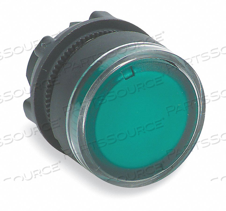 PUSH BUTTON CAP ILLUMINATED 22MM GREEN 