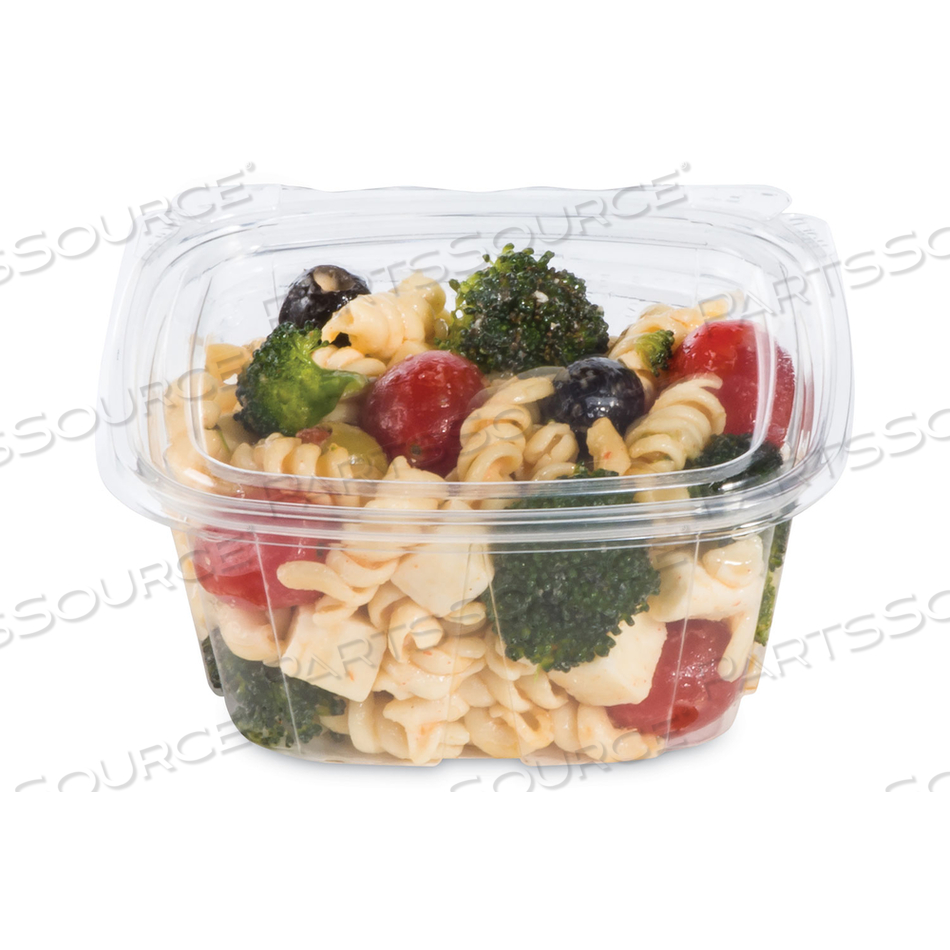 CLEARPAC SAFESEAL TAMPER-RESISTANT/EVIDENT CONTAINERS, FLAT LID, 16 OZ, 4.9 X 2.5 X 5.5, CLEAR, PLASTIC, 100/BAG by Dart Container Corporation CLEARPAC SAFESEAL TAMPER-RESISTANT/EVIDENT CONTAINERS, FLAT LID, 16 OZ, 4.9 X 2.5 X 5.5, CLEAR, PLASTIC, 100/BAG by Dart Container Corporation