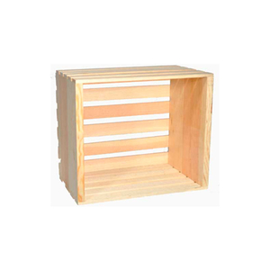 MEDIUM WOOD CRATE 15"W X 12-1/4"D X 9-1/2"H 2 PC - NATURAL by Texas Basket Co.