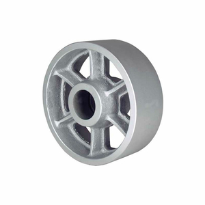 8" X 2" CAST IRON WHEEL WITH ROLLER BEARING FOR 1/2" AXLE by RWM