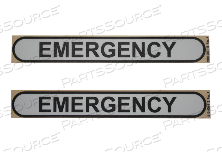 EMERGENCY LABEL by Stryker Medical EMERGENCY LABEL by Stryker Medical