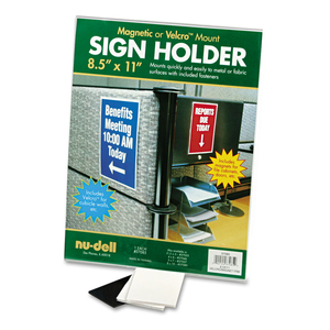 ACRYLIC SIGN HOLDER, 8.5 X 11, CLEAR by Nudell Office Products