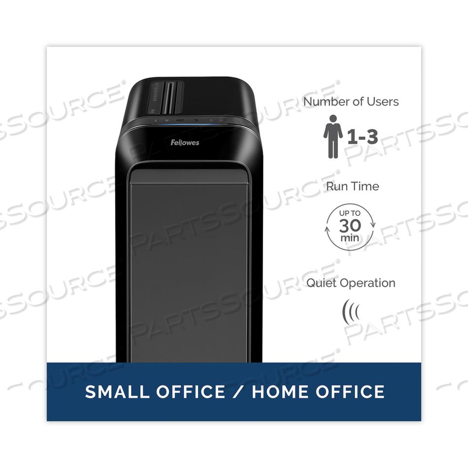 POWERSHRED LX190 CROSS-CUT SHREDDER, 20 MANUAL SHEET CAPACITY by Fellowes