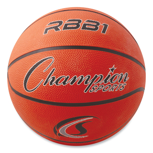 RUBBER SPORTS BALL, FOR BASKETBALL, NO. 7 SIZE, OFFICIAL SIZE, ORANGE by Champion Sports