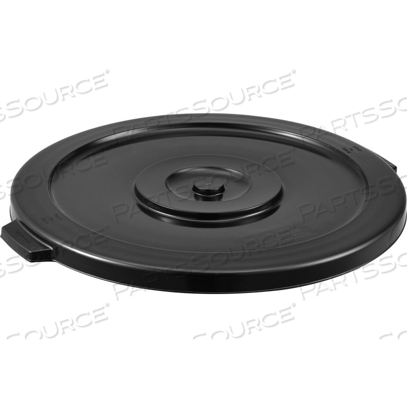 PLASTIC TRASH CAN LID - 44 GALLON BLACK by Approved Vendor