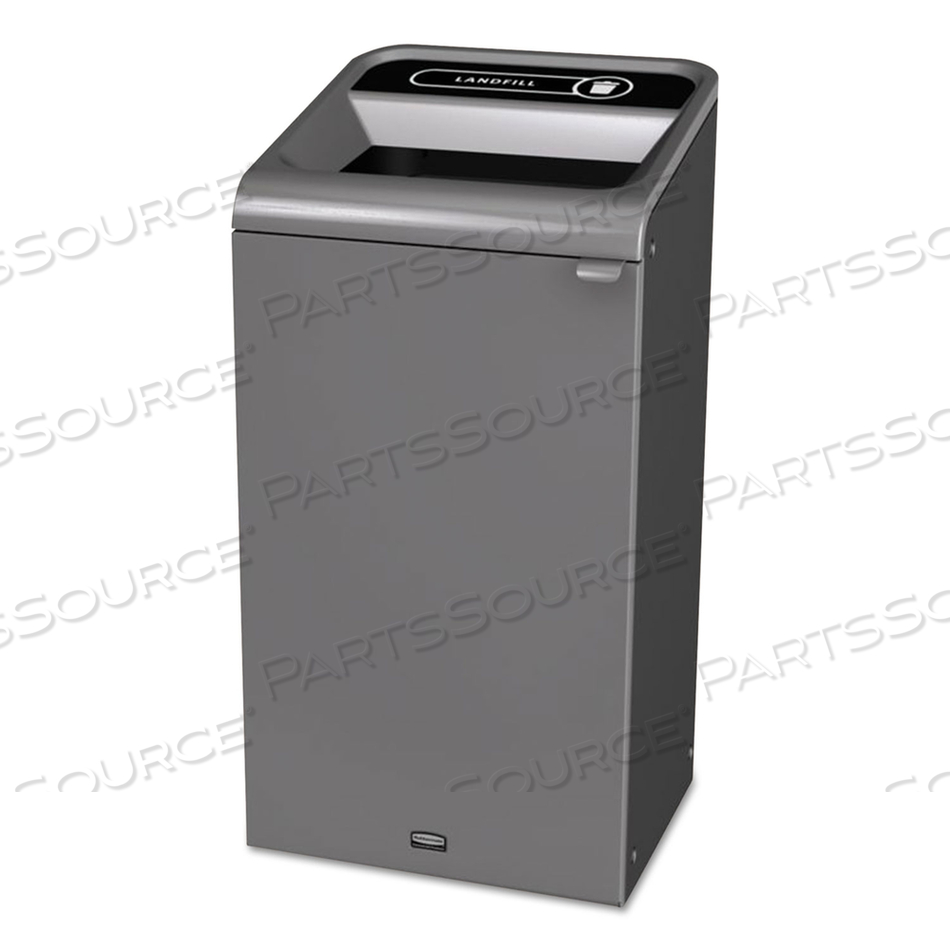 CONFIGURE INDOOR RECYCLING WASTE RECEPTACLE, LANDFILL, 23 GAL, METAL, GRAY by Rubbermaid Medical Division CONFIGURE INDOOR RECYCLING WASTE RECEPTACLE, LANDFILL, 23 GAL, METAL, GRAY by Rubbermaid Medical Division