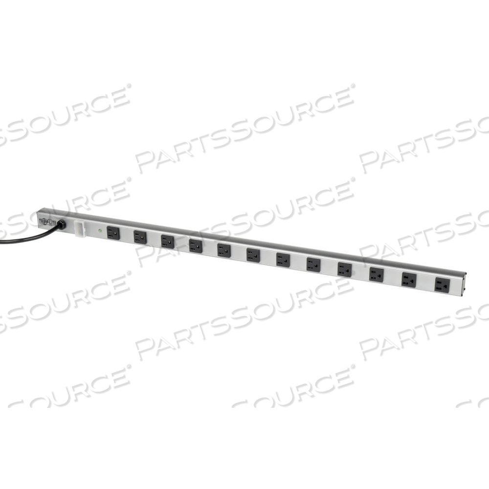 SURGE PROTECTOR POWER STRIP 120V 12 OUTLET 15FT CORD 36" LENGTH by Tripp Lite SURGE PROTECTOR POWER STRIP 120V 12 OUTLET 15FT CORD 36" LENGTH by Tripp Lite