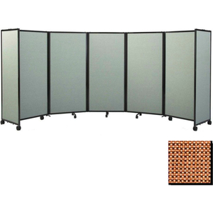 PORTABLE MOBILE ROOM DIVIDER, 6'X25' FABRIC, LATTE by Versare Solutions, Inc.