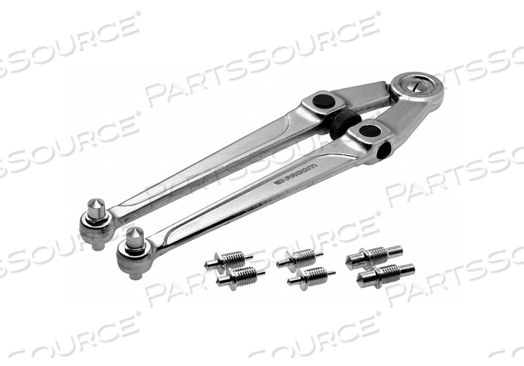 ADJ. PIN SPANNER WRENCH L 9-3/4 IN. by Facom